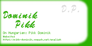 dominik pikk business card